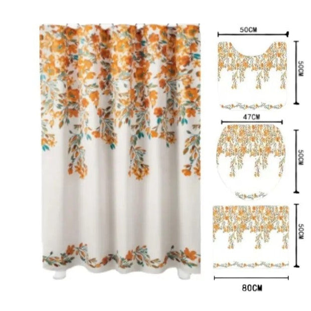 Colorful Polyester Shower Curtain Bathroom Curtains Waterproof.