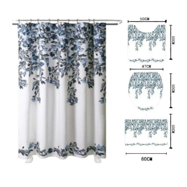 Colorful Polyester Shower Curtain Bathroom Curtains Waterproof.